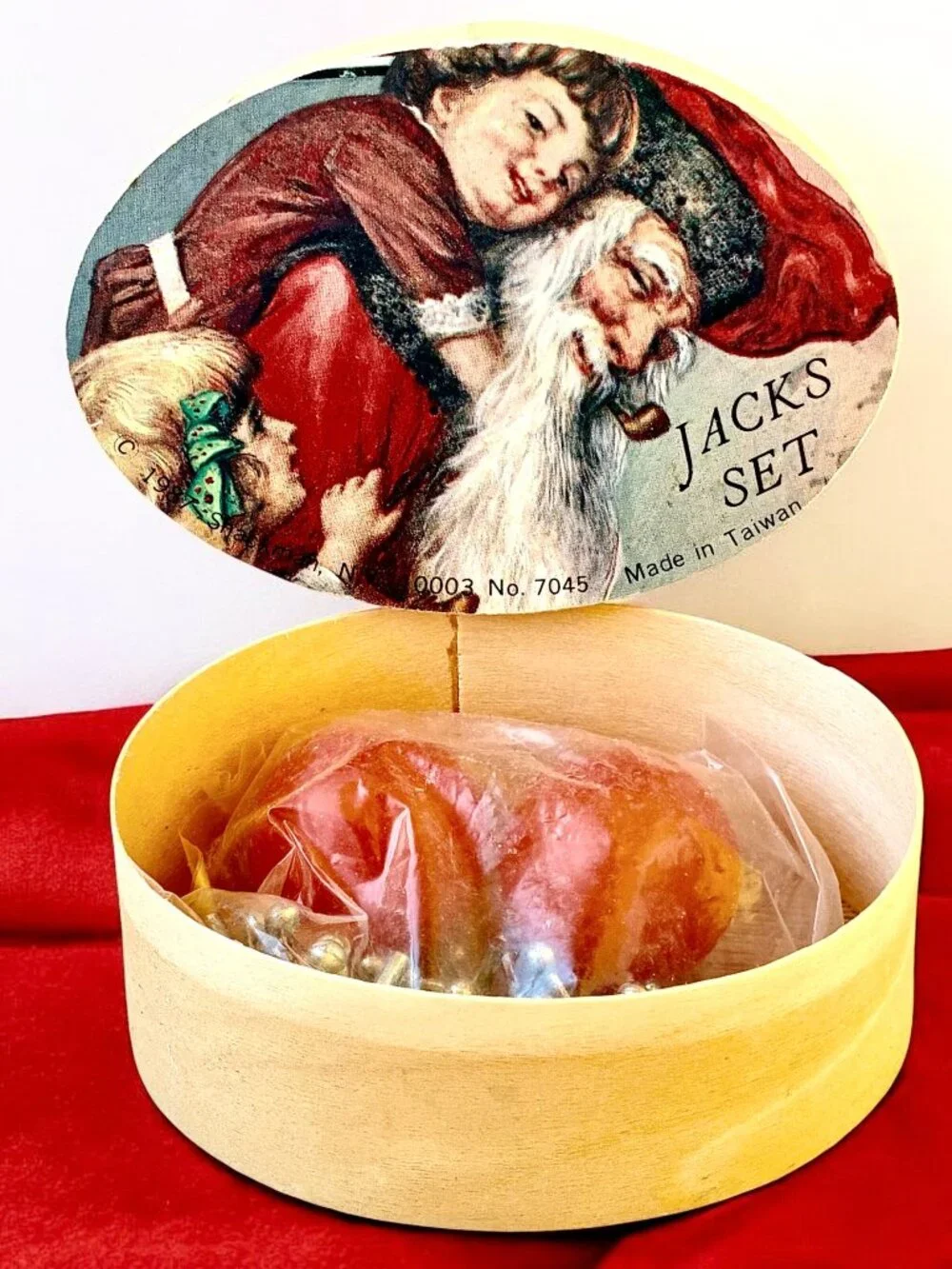 SHACKMAN JACK'S SET Metal Vintage Jacks and Rubber Ball Game Set Taiwan box new